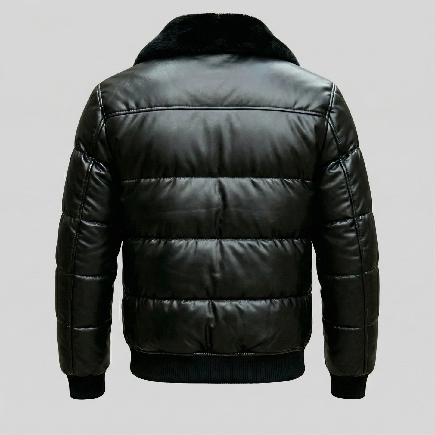 LA FashionLoft.™ | Leather Jacket With Sherpa-Lining