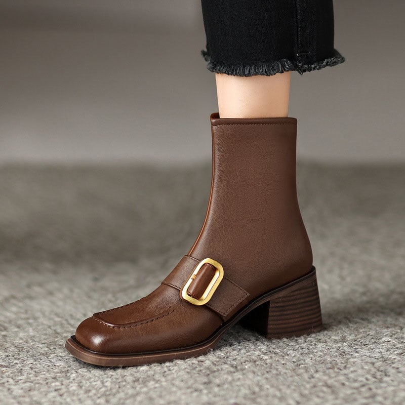 Aquene | Leather Ankle Boots