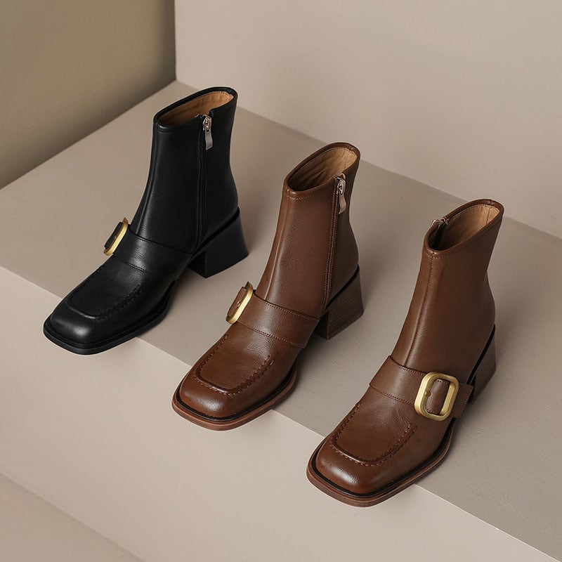 Aquene | Leather Ankle Boots